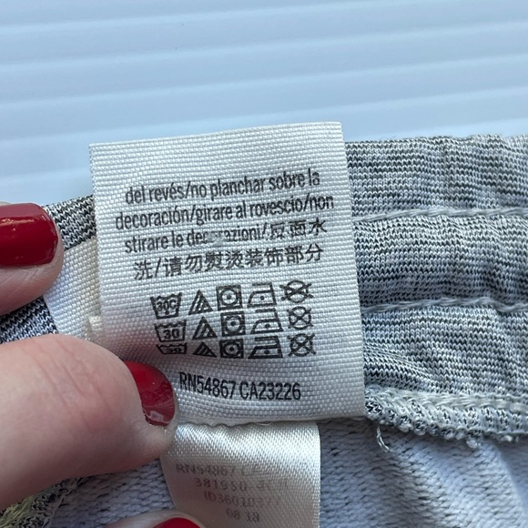 PINK Grey w/black pinstripe Legging/Joggers, Zipper Pockets & Ankle, Size Small - Picture 7 of 11